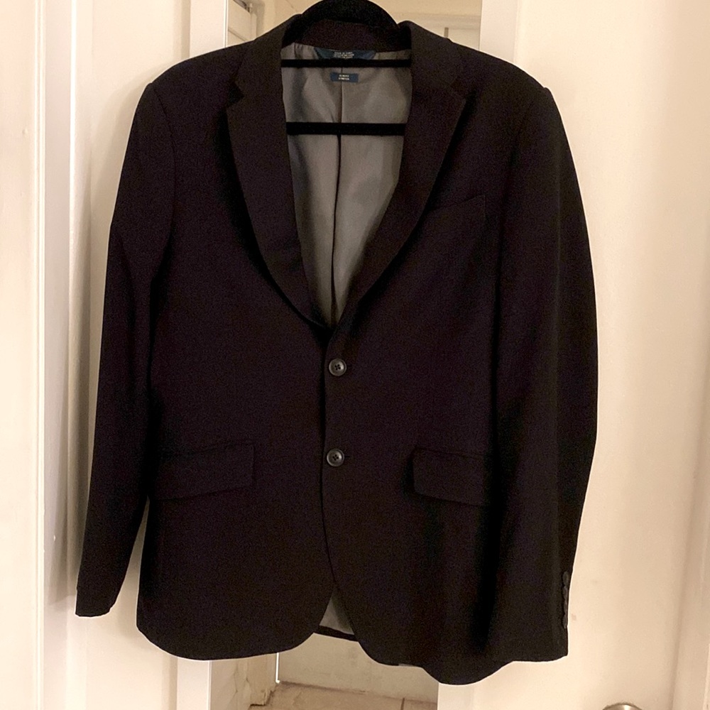 PERRY ELLIS MEN’S BLACK SLIM FIT STRETCH BLAZER
